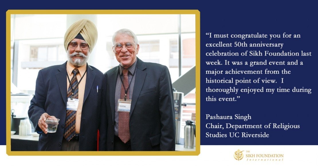 Quotes and Felicitations for the 50th Anniversary celebrations of the Sikh Foundation