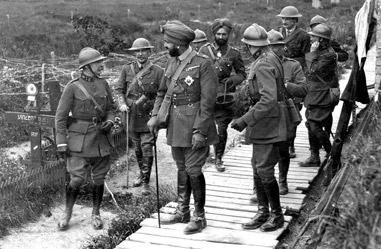 Maharaja Bhupinder Singh of Patiala with Belgian Generals in April 20, 1915 Courtesy of Belgian Army Muesum