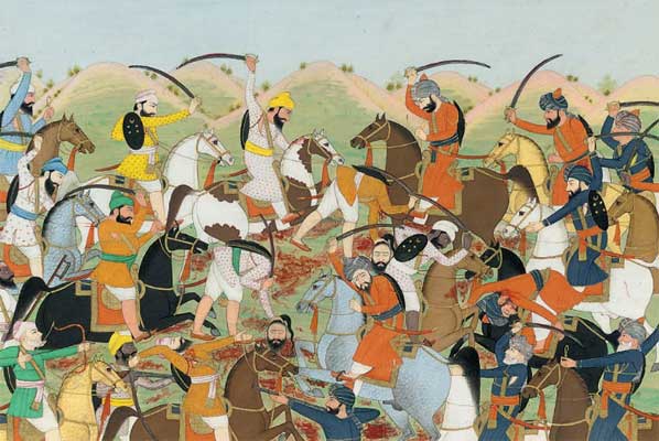 A Sikh Battle Scene A Sikh Battle Scene