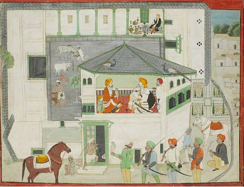 A prince presented with a falcon A prince presented with a falcon