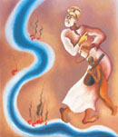 Dancing Nanak by Arpana Caur Dancing Nanak by Arpana Caur