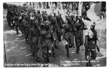Postcard 1914 Sikh troops of the 15th Sikh regiment