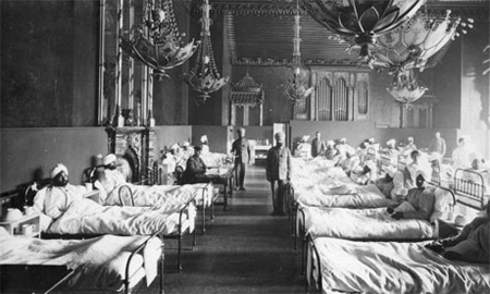 Injured Indian soldiers of the British Army at the Brighton Pavilion
Injured Indian soldiers of the British Army at the Brighton Pavilion