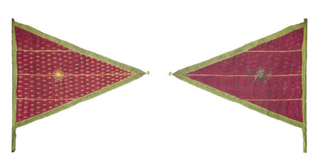 Sikh Art Watch - A CRIMSON SILK SIKH BATTLE STANDARD Sikh Art Watch - A CRIMSON SILK SIKH BATTLE STANDARD