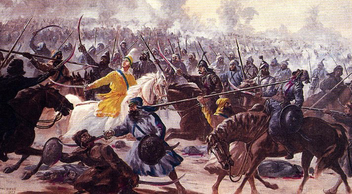 Baba Ajit Singh in battle by Kirpal Singh Baba Ajit Singh in battle by Kirpal Singh