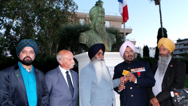 Maharaja Ranjit Singh’s Bust Unveiled In St Tropez In France Maharaja Ranjit Singh’s Bust Unveiled In St Tropez In France